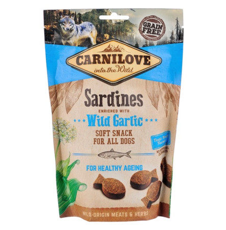 Carnilove Dog Soft Snack із сардиною та черемшею для собак 200 г